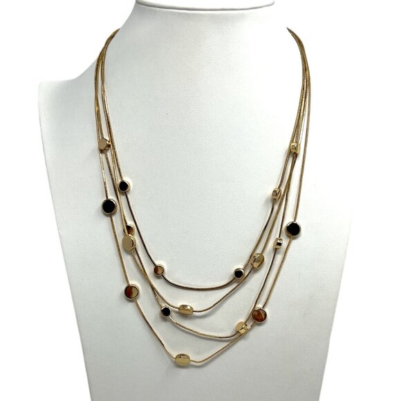 Unbranded Gold Finish Four Strand Adjustable Chain Necklace - Picture 10 of 13